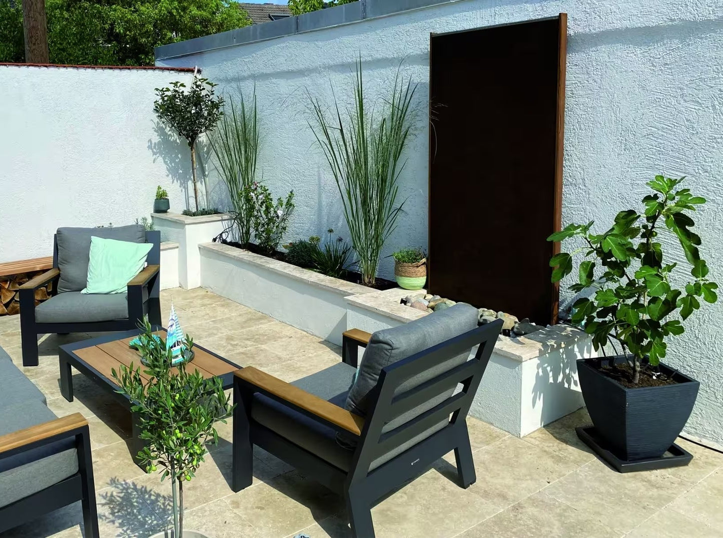 Muro de Agua de Acero Corten