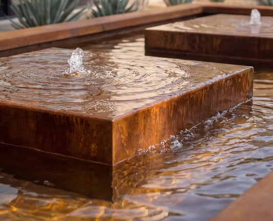 Fuente Vía Acuática de Acero Corten